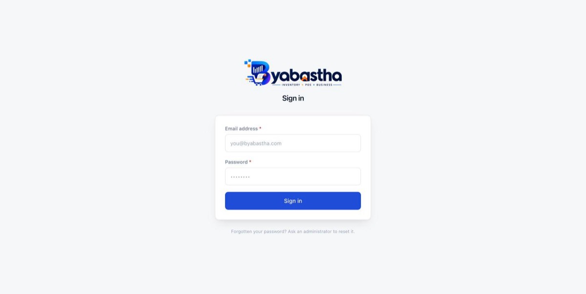 Byabastha - screenshot of the live site